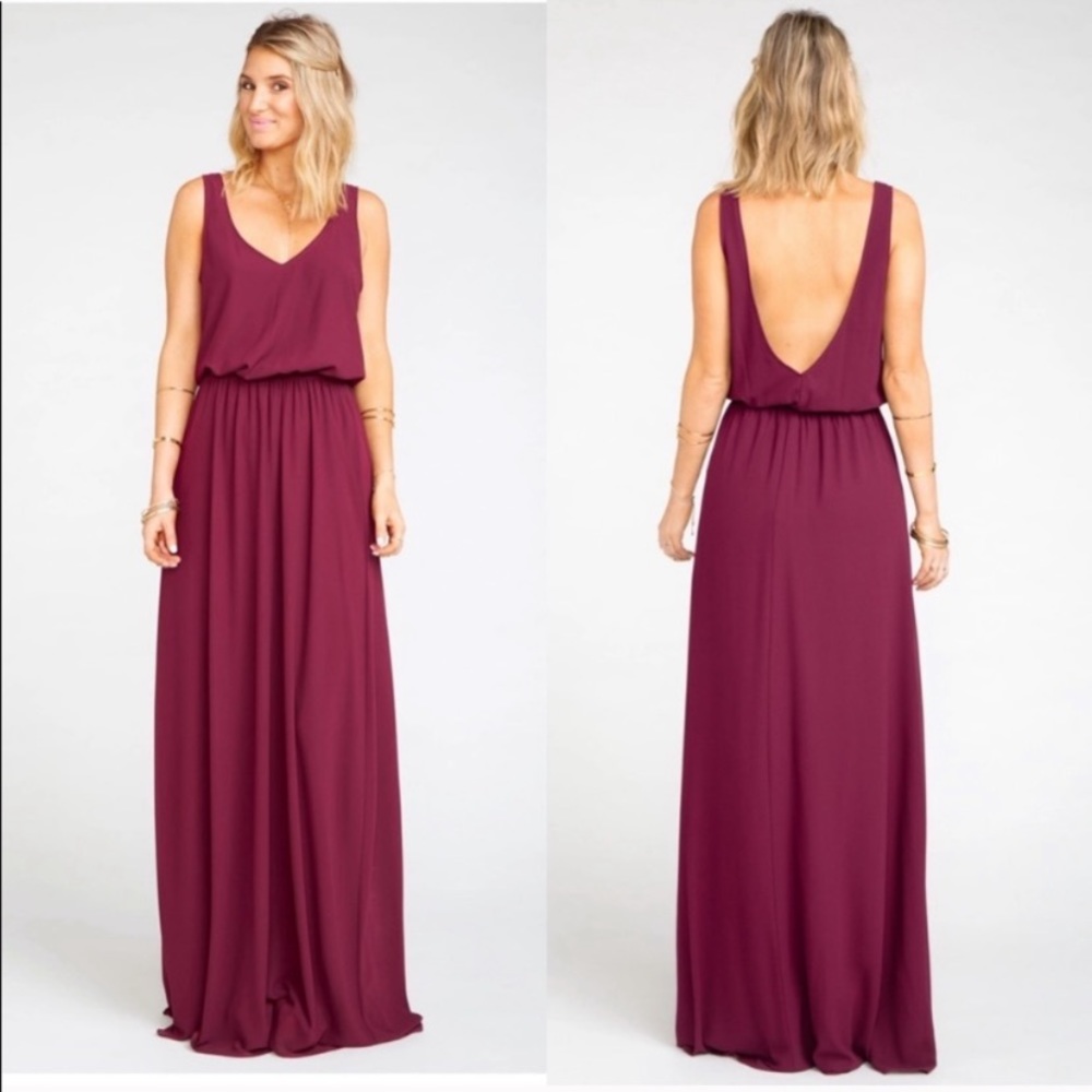 Show Me Your Mumu Kendall Maxi Dress Burgundy